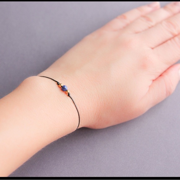 Lapis Lazuli Bracelet adjustable cord bracelet - Picture 3 of 3